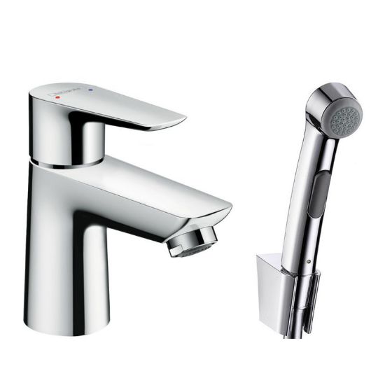 Picture of Змішувач для умивальника Hansgrohe Talis E 110 з гігієнічної лійкою, хром (71729000)